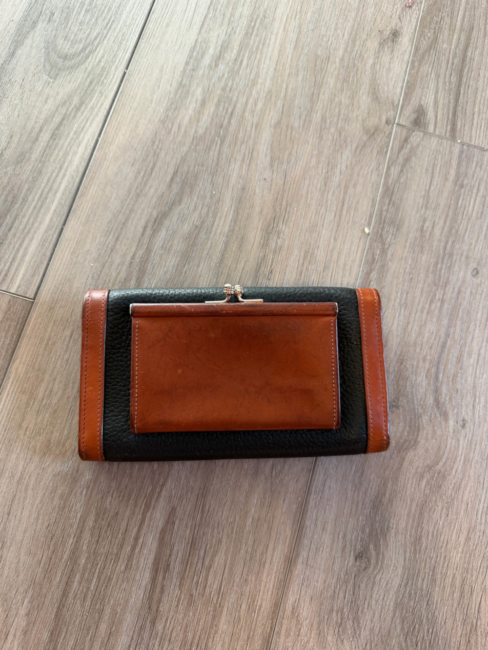 Dooney and Bourke Black and Brown Leather Wallet - Picture 4 of 10